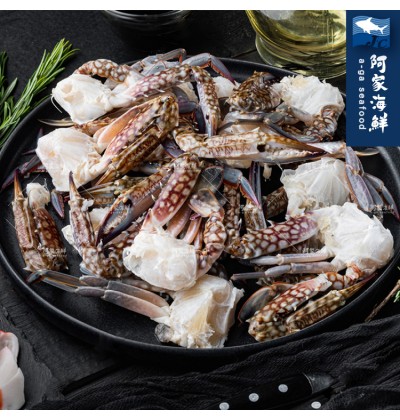 【阿家海鮮】頂級鮮凍藍鑽蟹-(兩種規格)(1Kg±10%/盒)